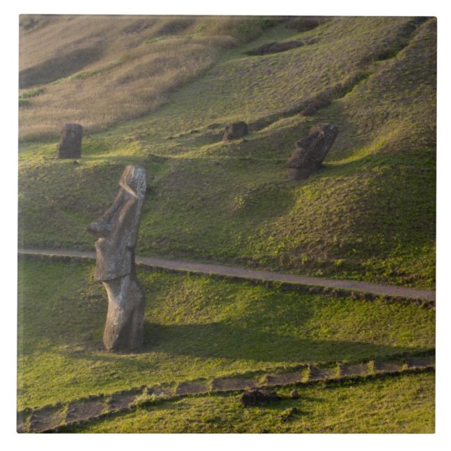 Rano Raraku, Rapa Nui, Påskön, Chile Kakelplatta (Framsidan)