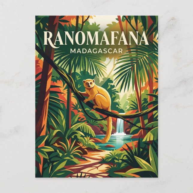 Ranomafana nationalpark Madagaskar Vykort (Framsida)