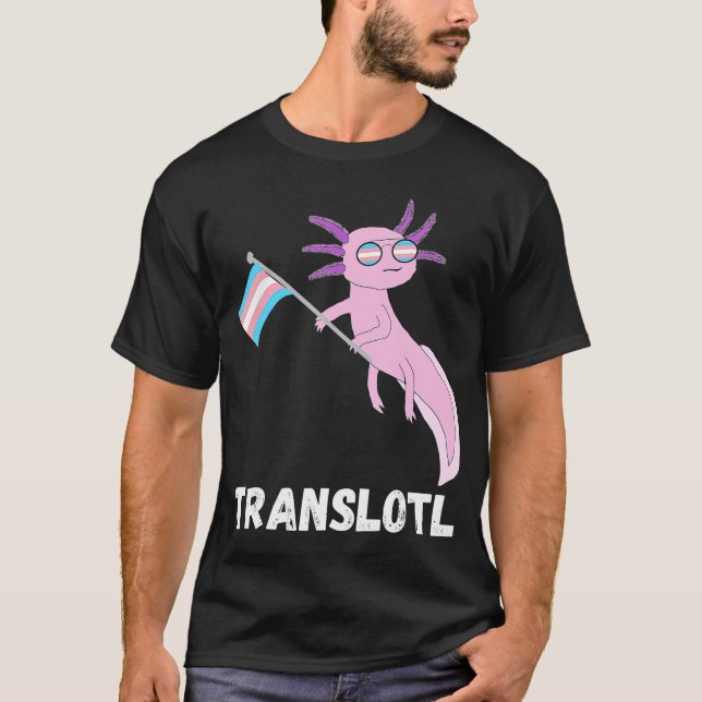rans Axolotl ransexual Mexican Salamander LGB T Shirt (Framsida)