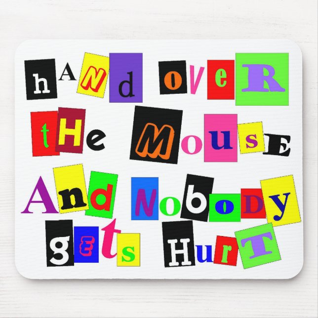 Ransom Note Mousepad Musmatta (Framsidan)