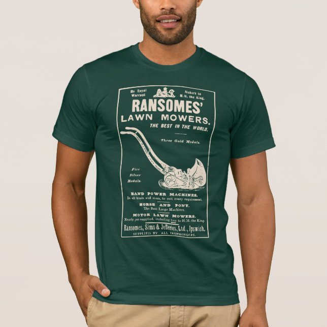 Ransomess gräsmattagräsklippningsmaskin t-shirt (Framsida)