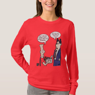 Rant Tecknad Kvinnor i längsgående T-Shirt