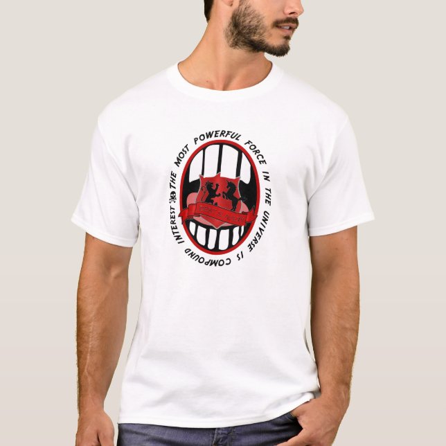 Ränta på ränta pengar tee shirt (Framsida)