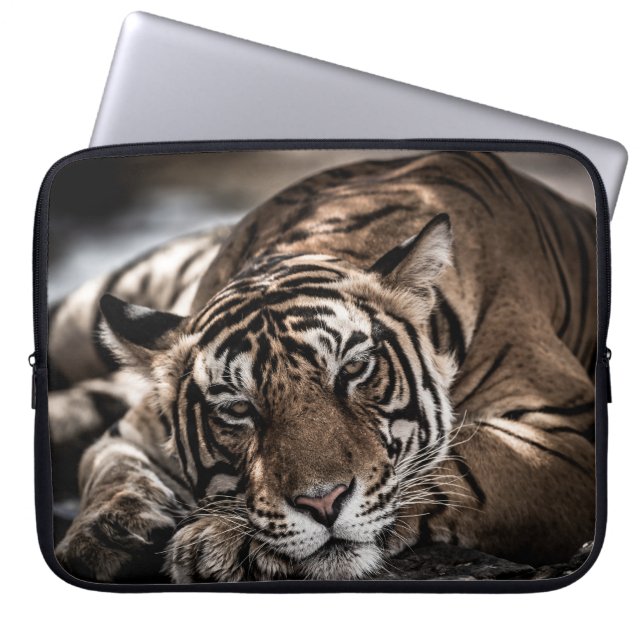 Ranthambore tiger: nära bra konst. laptop fodral (Framsidan)