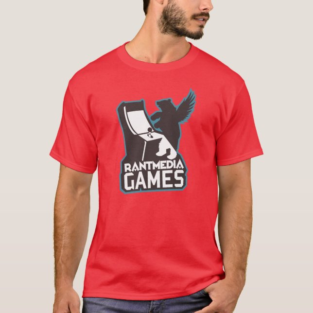 Rantmedia spelar (den röda) T-tröja, T-shirt (Framsida)