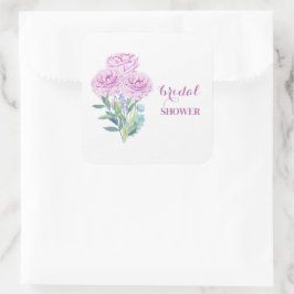 Ranunculus & Anemones Anpassningsbara Bröllopsfest Fyrkantigt Klistermärke