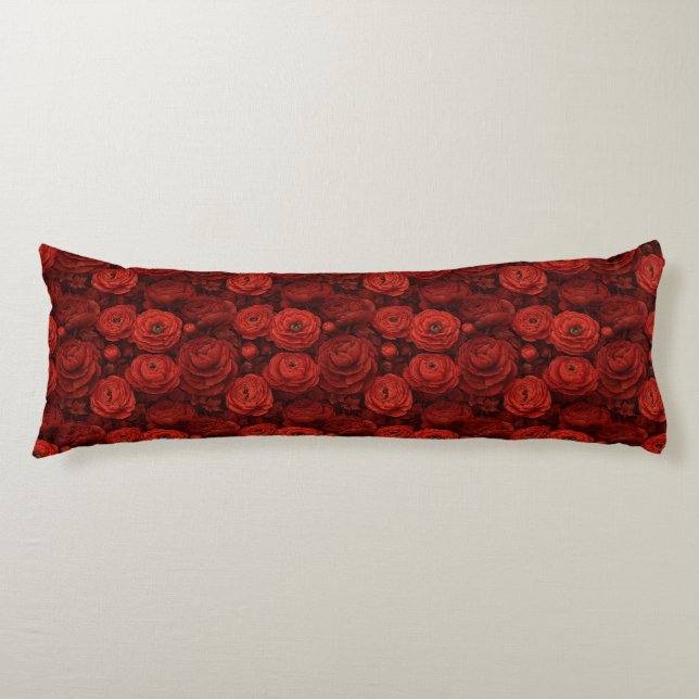 Ranunculus Blomma Mysig Hem Retro Graviditet Kroppskudde (Framsidan)