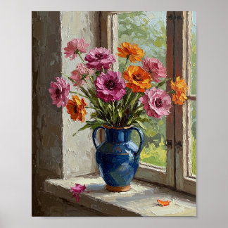 Ranunculus Bouquet | Impressionistisk Stilleben Poster