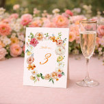 Ranunculus Floral Wedding Table Numbers Cards Inbjudningar<br><div class="desc">Ranunculus garden wedding table number featuring soft peach and cream watercolor florals arranged in an elegant botanical wreath. Perfect for romantic summer garden weddings,  these table numbers help guests easily find their seats while matching the ranunculus wedding invitation suite. A beautiful addition to your reception tables and wedding decor.</div>