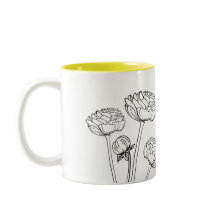 Ranunculus Flower Teckning Gardener Mugg