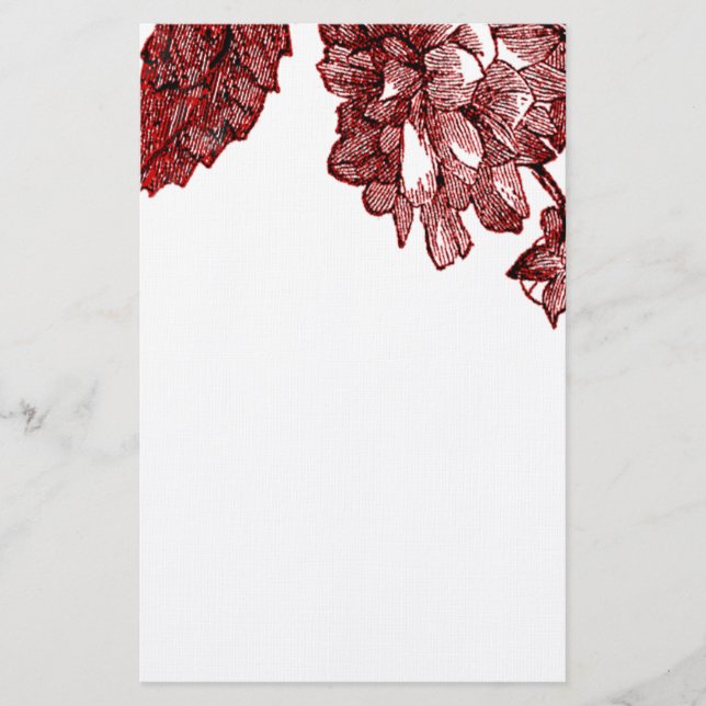 Ranunculus Ro Burgundy Modern Bröllop Brevpapper (Framsida)