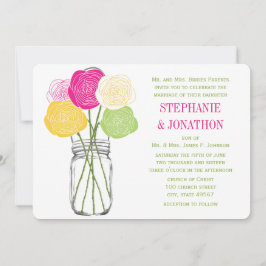 Ranunculus Ro Lime Fuchsia Gult Mason Burk Inbjudningar