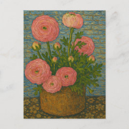 Ranunculus vycard vykort