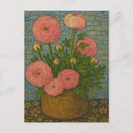 Ranunculus vycard vykort