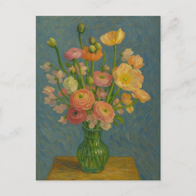 Ranunculus vycard vykort (Framsida)