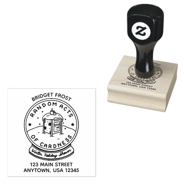 RAOC Winter Helgdag Shower Frimärke Stämpel (Stämplad)