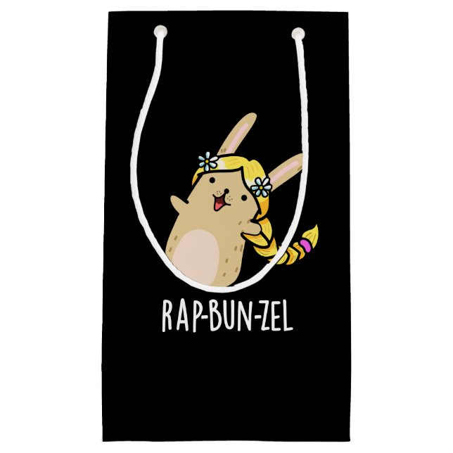 Rap-bun-zel Funny Bunny Pun Mörk BG (Framsidan)