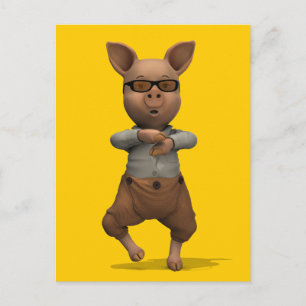 Rap Dancing Gris Vykort