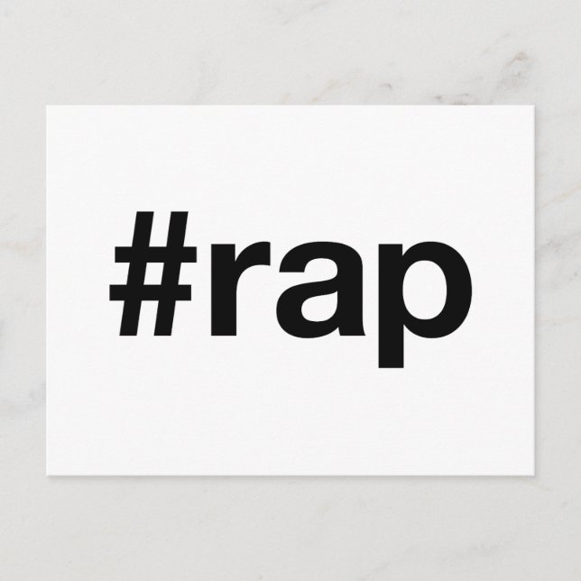 RAP Hashtag Vykort (Framsida)