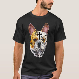 Rap Music Tatto I Kärlek My French Bull Dog Ansikt T Shirt