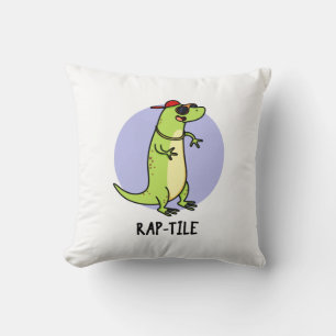 Rap-tile Funny Reptile Lizard Pun Kudde
