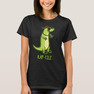 Rap-tile Funny Reptile Lizard Pun Mörk BG T Shirt