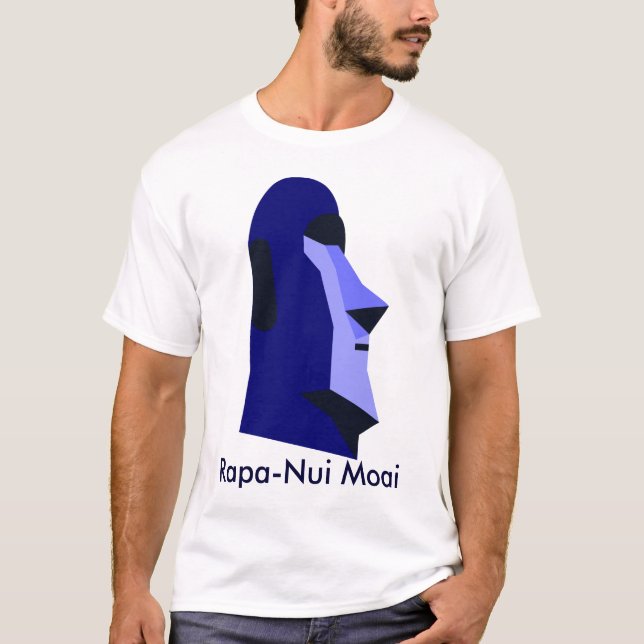 Rapa-Nui Moai - ön Påsk Tee Shirt (Framsida)