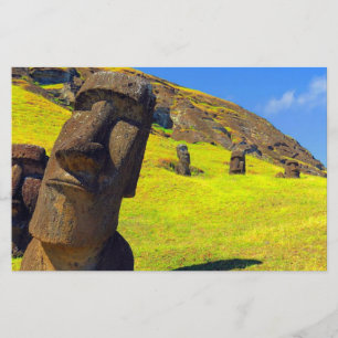 Rapa Nui Påsköens stiliserade pappersark