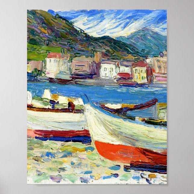 Rapallo-båtar av Vassily Kandinsky Poster (Framsidan)