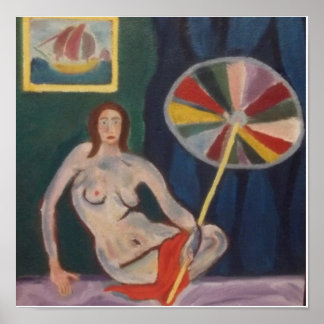 Raphael С anossa Girl with Umbrella Poster