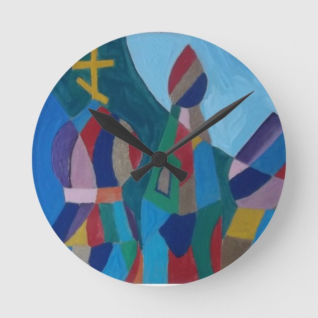 Raphael С anossa Orthodox Church Clock Rund Klocka (Framsida)