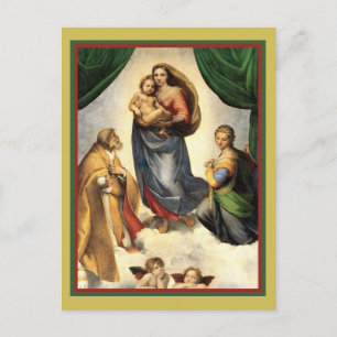 Raphael (1483-1520) Sistine Madonna 1512 Vykort