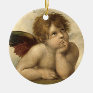 Raphael-ängel 1 julgransprydnad keramik