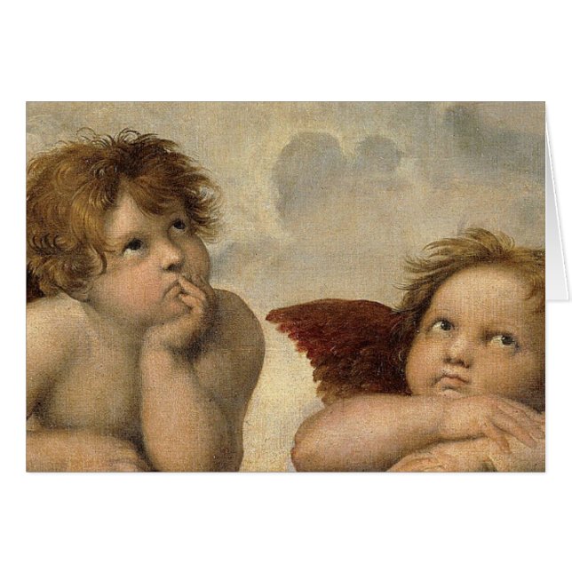 Raphael Cherubs Änglar Hälsningskort (Framsidan Horizontal)