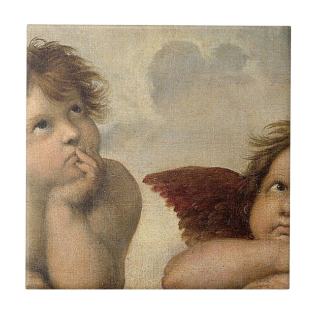 Raphael Cherubs Änglar Kakelplatta (Framsidan)
