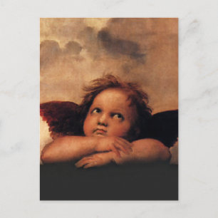 Raphael Cherubs Sistine Madonna 2 Änglar Vykort