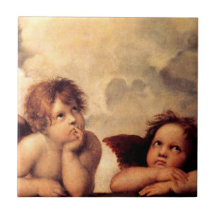 Raphael-Cherubs Sistine Madonna belägger med tege Kakelplatta