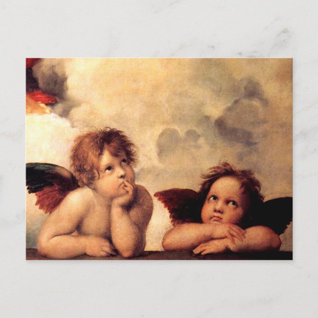 Raphael Cherubs Sistine Madonna Postcard Vykort (Framsida)
