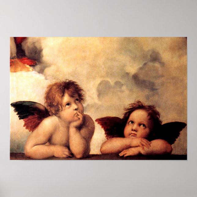 Raphael Cherubs Sistine Madonna Poster (Framsidan)