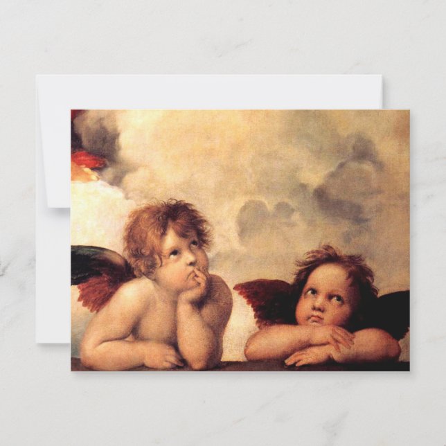 Raphael-CherubsSistine Madonna inbjudningar (Framsida)