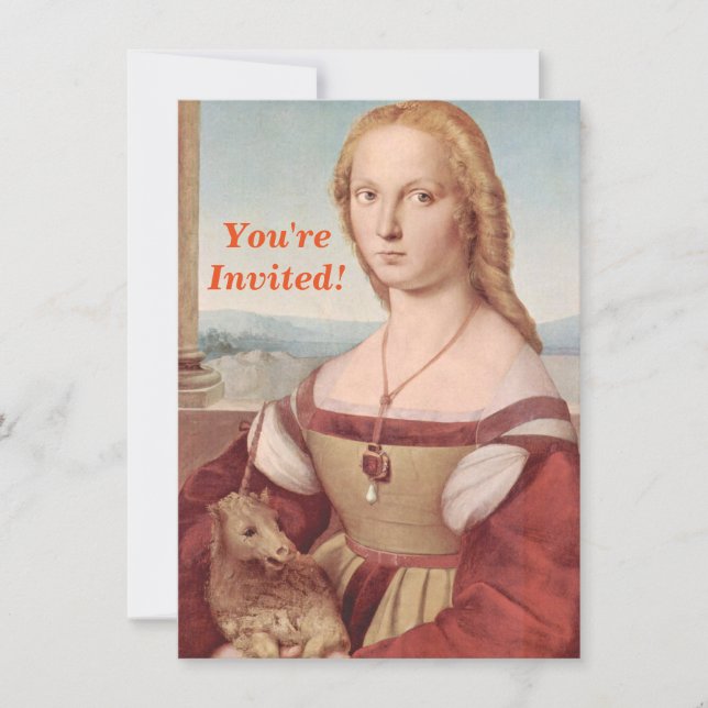 Raphael Dam och Unicorn Classic Inbjudningar (Framsida)