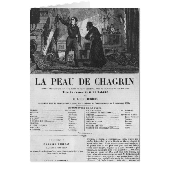 Raphael de Valentin och butiksinnehavare Hälsningskort (Framsidan)