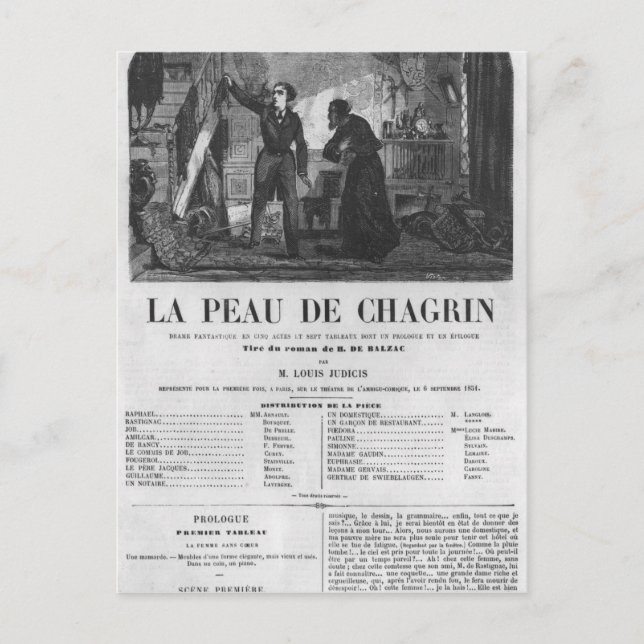 Raphael de Valentin och butiksinnehavare Vykort (Framsida)