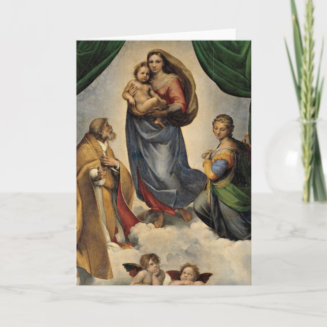 Raphael - Den Sixtinska Madonnan, Kort (Framsida)