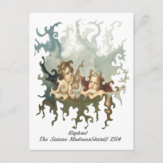Raphael Detail of the Sistene Madonna Vykort (Framsida)