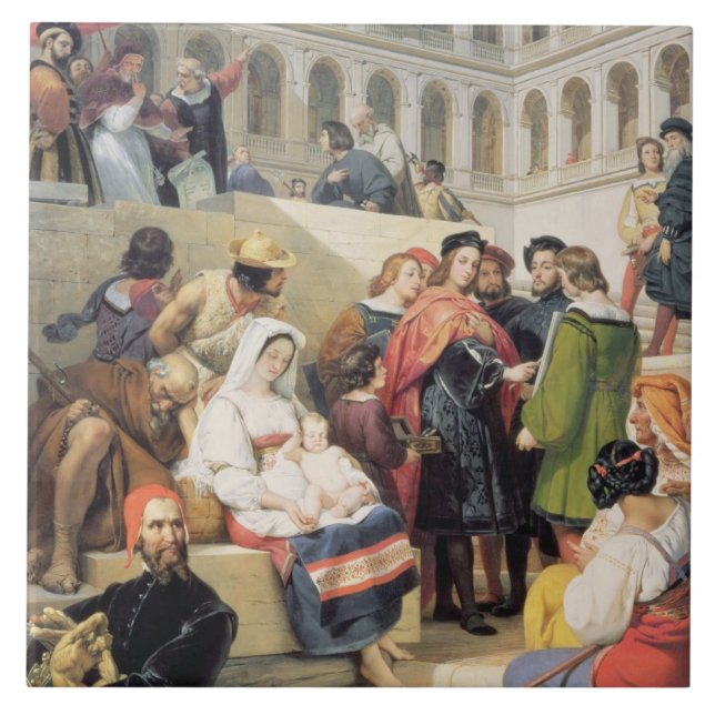 Raphael i Vaticanen, 1832 (olja på kanfas) Kakelplatta (Framsidan)