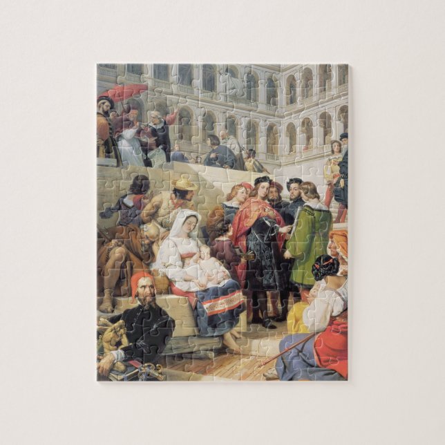 Raphael i Vaticanen, 1832 (olja på kanfas) Pussel (Vertikal)