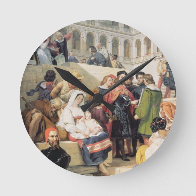 Raphael i Vaticanen, 1832 (olja på kanfas) Rund Klocka (Framsida)