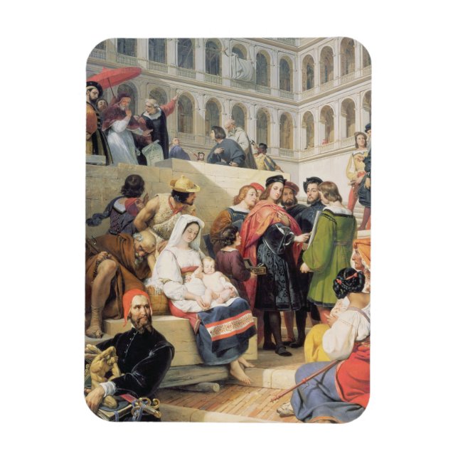 Raphael i Vatikanen, 1832 (olja på canvas) Magnet (Vertikal)