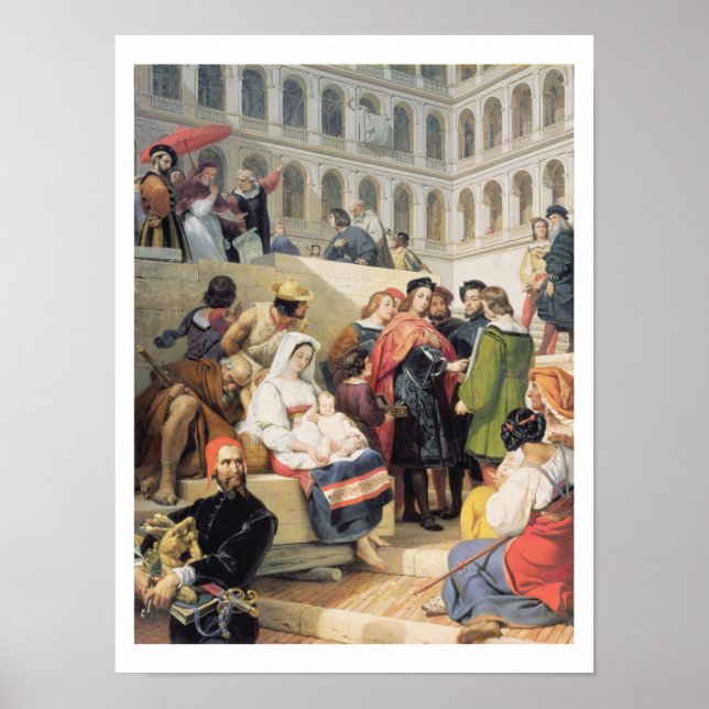 Raphael i Vatikanen, 1832 (olja på canvas) Poster (Framsidan)